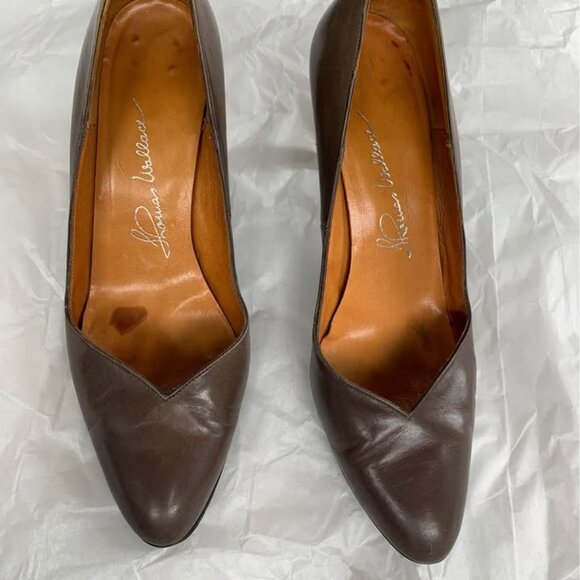 Thomas Wallace Vintage Brown Pumps - Sz 9 - Picture 4 of 5